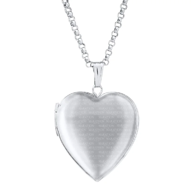 Sterling Silver Heart Locket Necklace